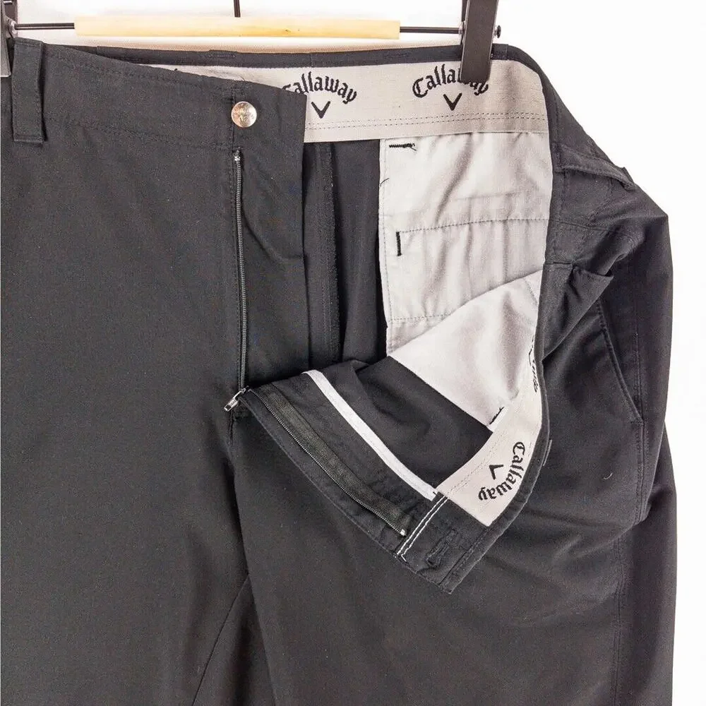 Callaway Golf Shorts Lot of 2 Mens 38x10 Flat Front Gray Black Stretch